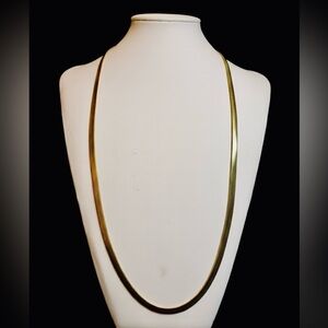Long Gold-Tone MONET Herringbone Chain